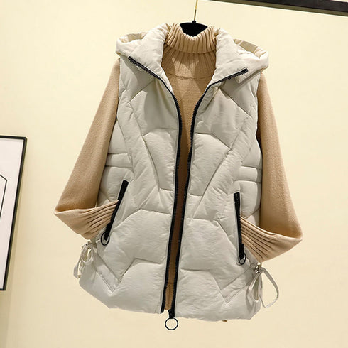 Women's Down Cotton Vest Short Slim Waistcoat - ROUTINE FASHION